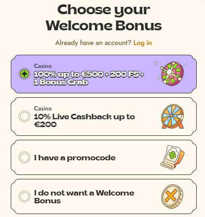 vinylcasino wählen Willkommensbonus